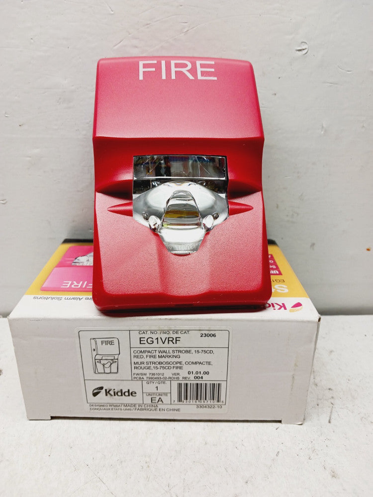 NEW KIDDE EG1VRF RED COMPACT WALL STROBE 15-75CD