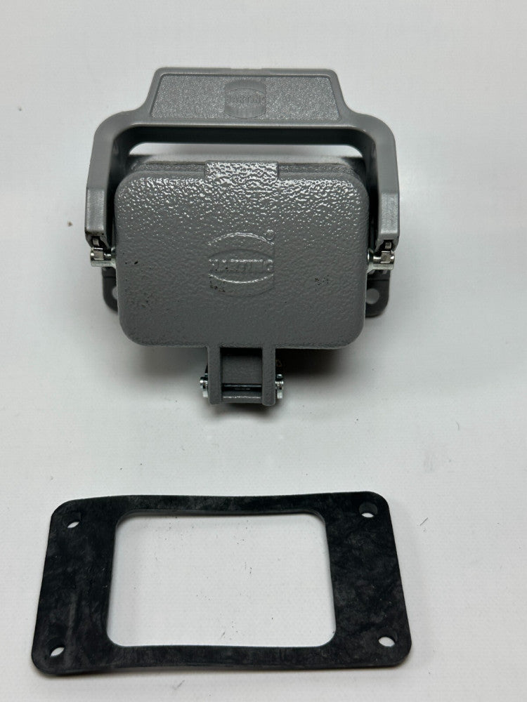 Harting 09300060318 YYC Lever Metal Cover w/ Gasket Type Han 6B-HBM-SL-C