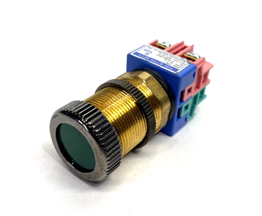 Woochang 13-GA2BO-0341U Pushbutton Switch FPB, Green, 250V 6A YongSung YASP12-11