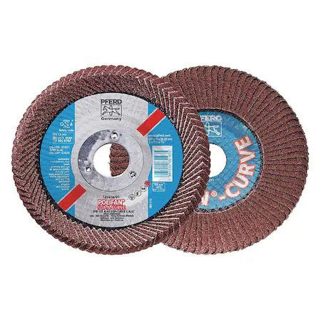 Pferd 67671 4-1/2" X 5/8-11 Thd. Polifan Flap Disc - A Sgp Curve Steelox,