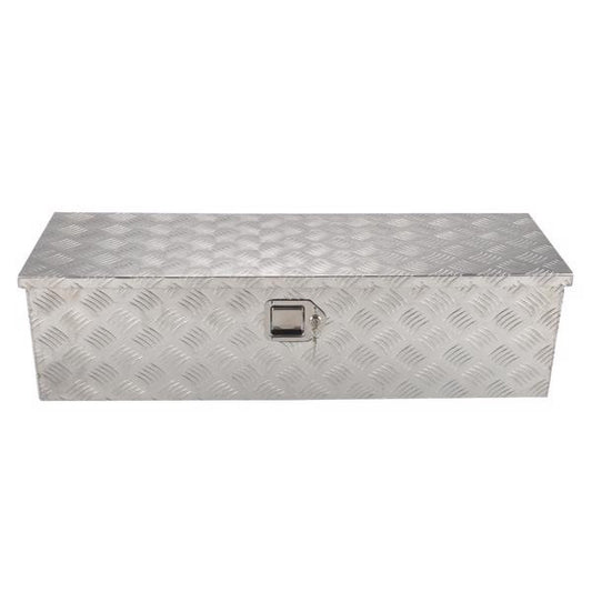 39”Silver Aluminum Tool Storage Box Fit For Pickup Truck Bed + Lock MT018011(No