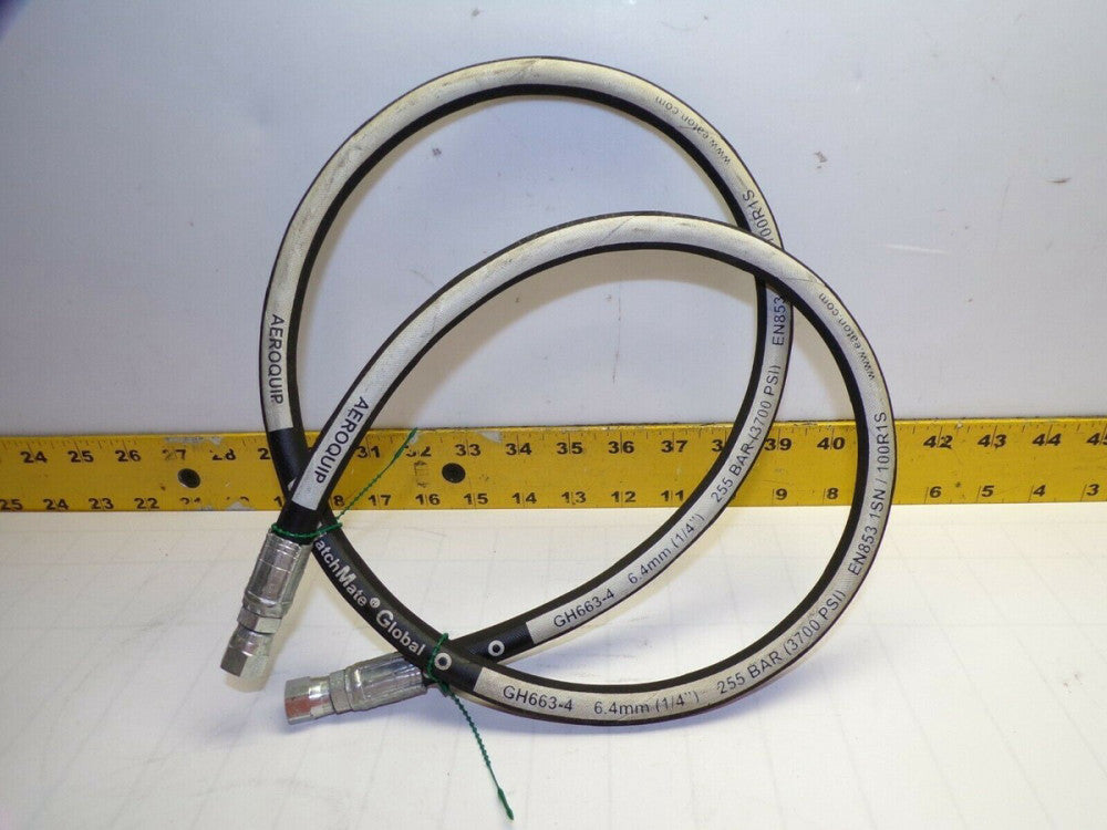 NEW EATON MATCHMATE HYDRAULIC HOSE 1/4" FNPT x 1/4" FNPT 3700 PSI  GH663-4