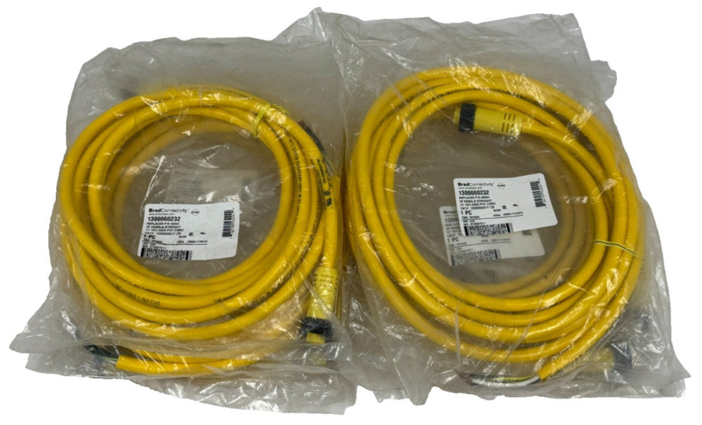 LOT OF 8 NEW BRAD CONNECTIVITY 1300060232 SENSOR CABLES 12FT 40903