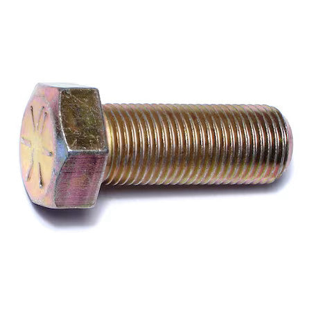 MIDWEST FASTENER 00899 Grade 8, 9/16"-18 Hex Head Cap Screw, Zinc Yellow Steel,