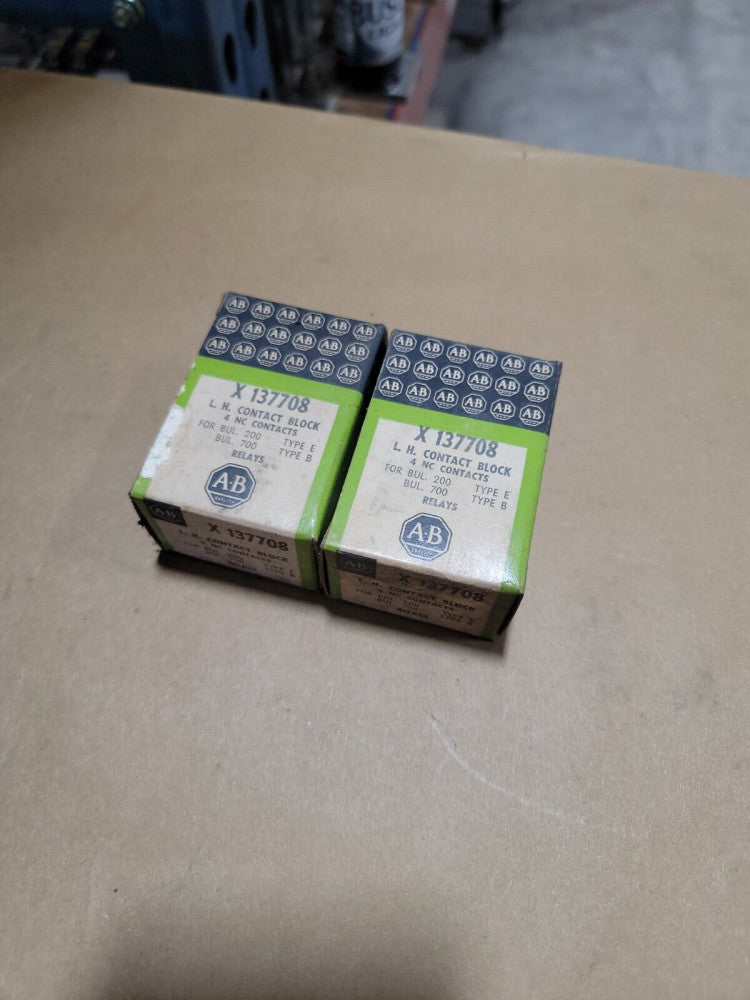 LOT OF 2 ALLEN BRADLEY X137708 L.H. CONTACTS (NOS)