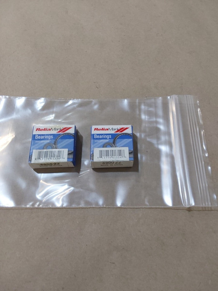 Lot of 2 ReliaMark 6900 ZZ Bearings 