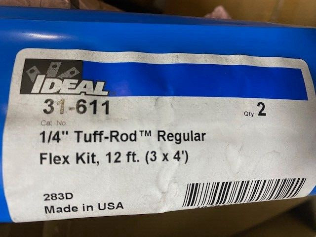 (2 PACK) Ideal 31-611 12ft. Regular Flex Tuff-Rod Fishing Poles Kit (NEW)