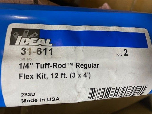 (2 PACK) Ideal 31-611 12ft. Regular Flex Tuff-Rod Fishing Poles Kit (NEW)