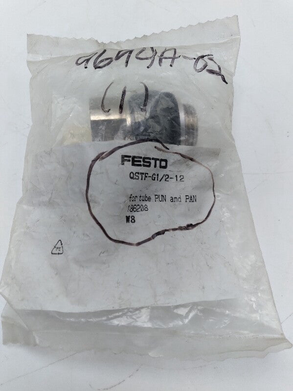NEW Festo QSTF-G1/2-12 Push-In T-Fitting Connector 