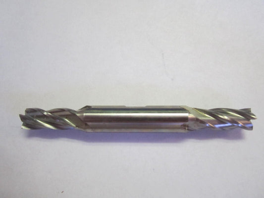 13/32" x 1/2" x 1" x 4-1/8" OAL HSS RH 4 Flute Square Double Endmill NEW