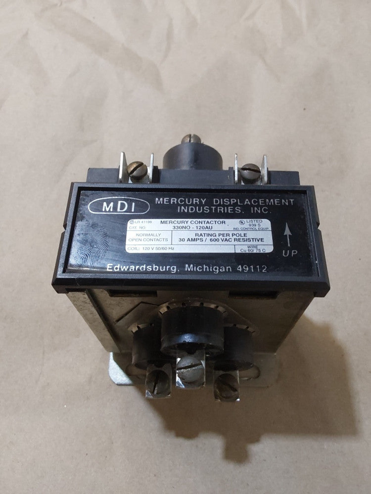 MDI Contactor 330NO-120AU 30A 600VAC 120V Coil 50/60Hz