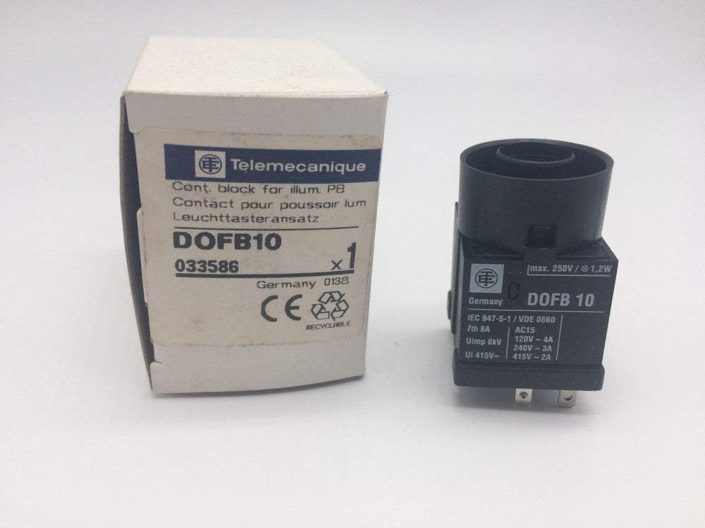 Telemecanique D0FB10 Contact Block for Illuminated Pushbutton 