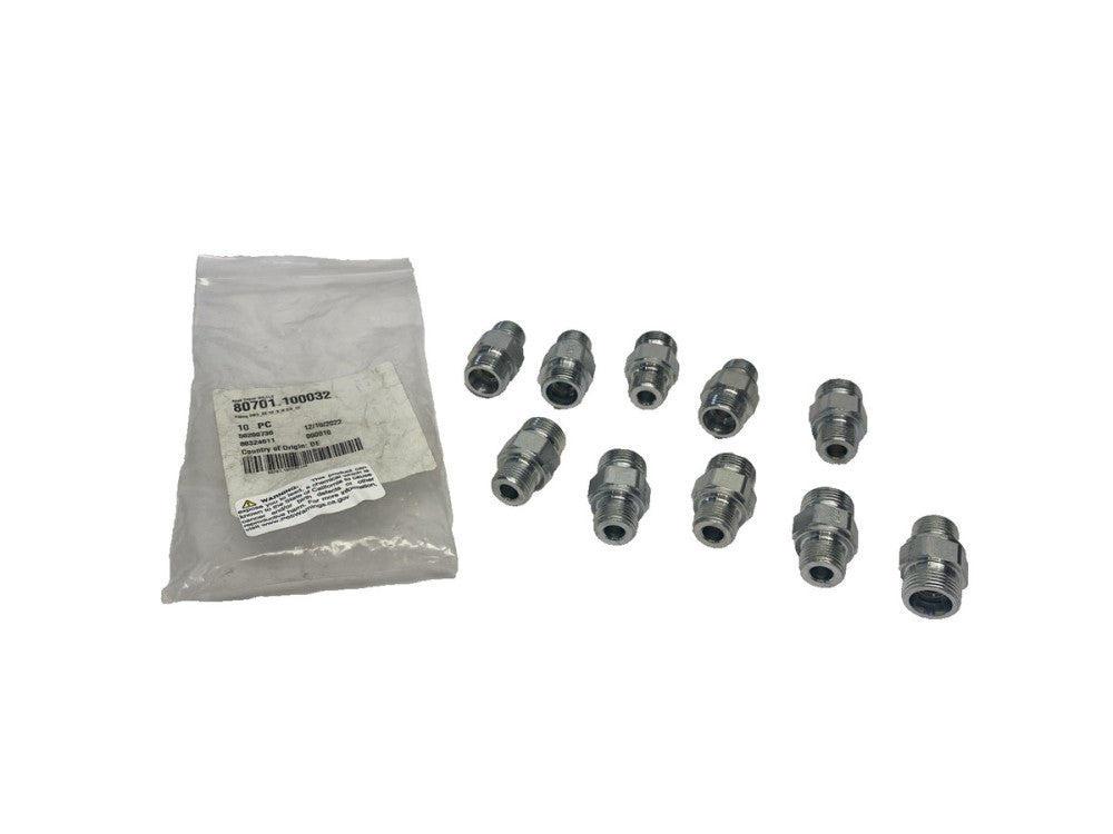 Atlas Copco 80701.100032 Male Straight Adapter 3/8" BSPP, GE12SR3/8CF 10-PACK