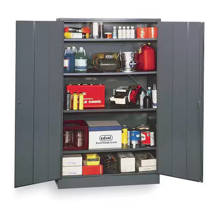 Zoro Select 1Ufe8 Shelving Storage Cabinet, 78 In H, 48 In W, 22 In D, Swing,