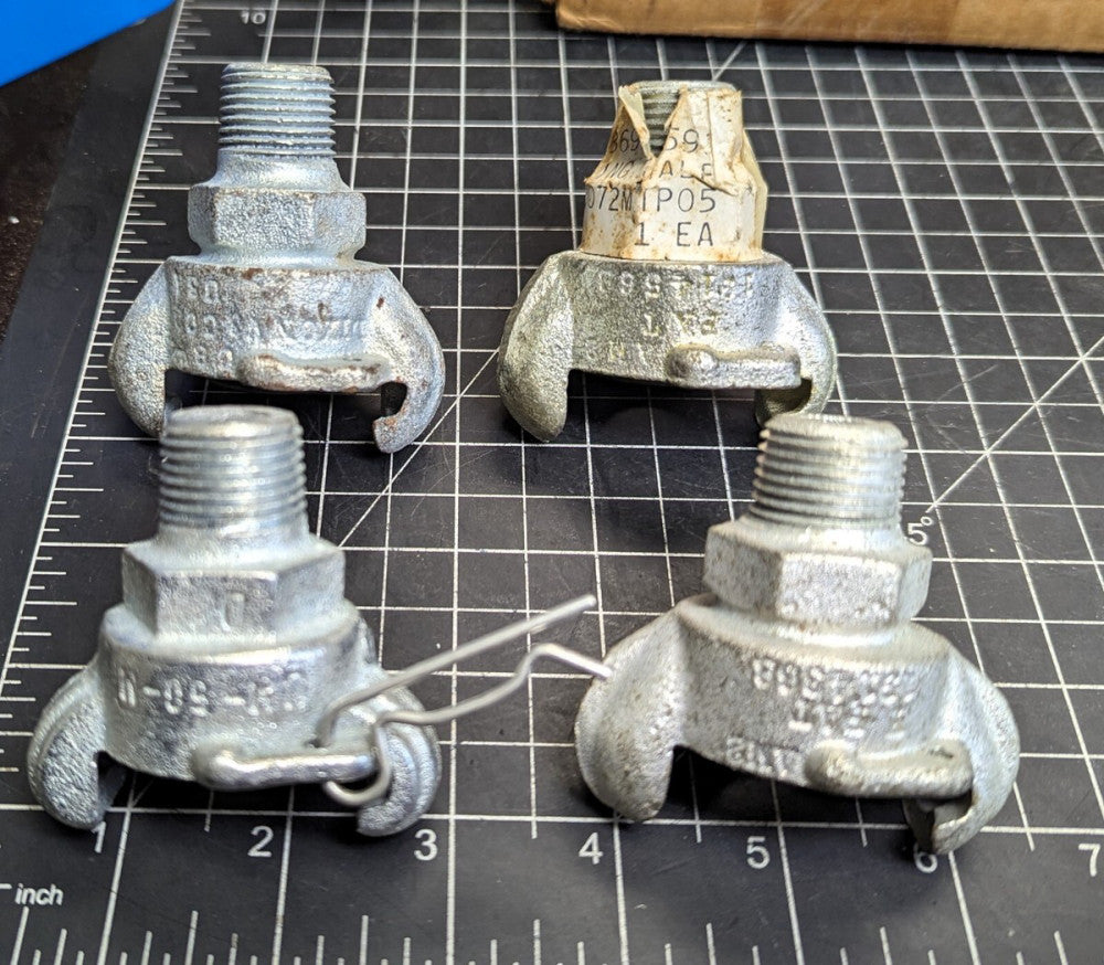 (4) Chicago Couplings Malleable Iron NPT Male 2 Lug Head Connectors [C3BY] #23