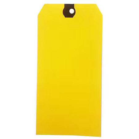 Zoro Select 61Ku18 Blank Shipping Tag,Paper,Yellow,Pk1000