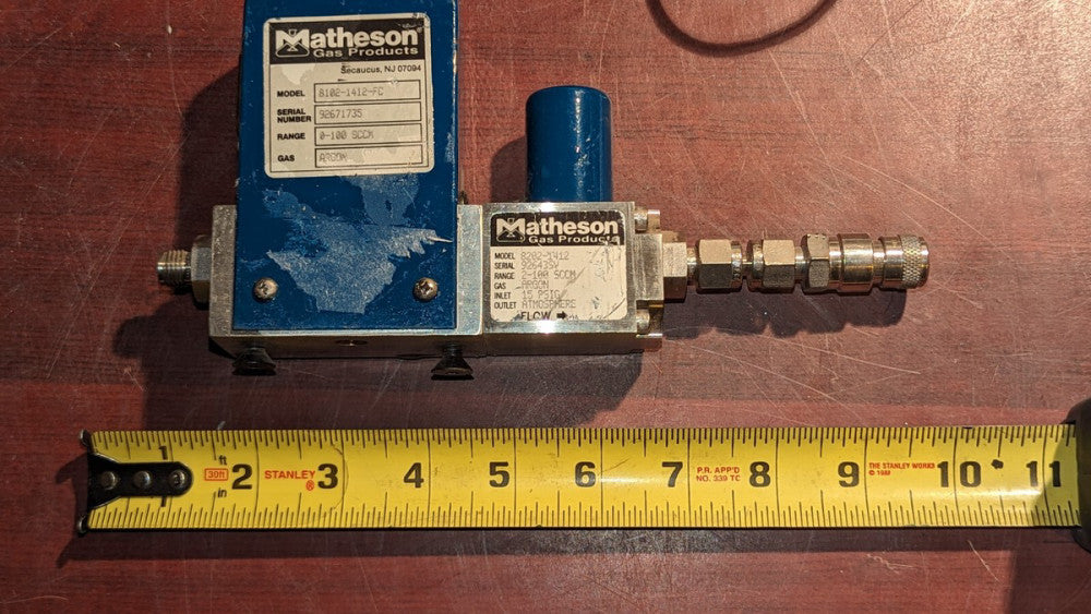 Matheson 8102-1412-FC Mass Flow Control Valve - Argon