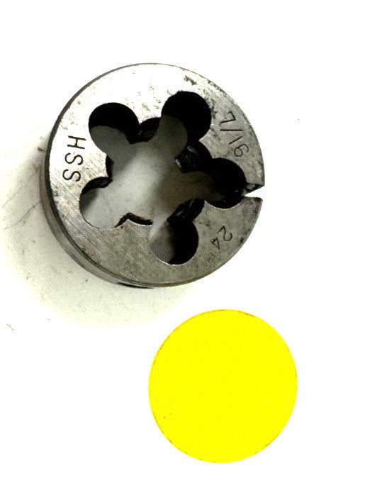 ROUND ADJUSTABLE DIE 7/16" 24NP HSS