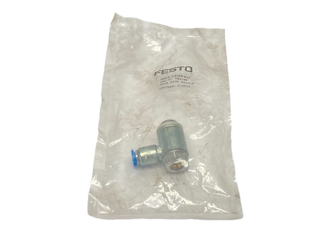 Festo GRLA-1/4-QS-6-D One-Way Flow Control Valve 193146
