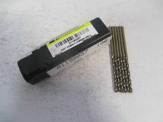 (01190057) 5/64" x 1" x 2" OAL 135° Split Point Cobalt Jobber Drill - Pack of 6