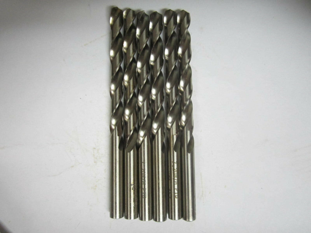 Precision (016072) 7.20mm HSS RH Screw Machine Length Drill Bits - Lot of 6 