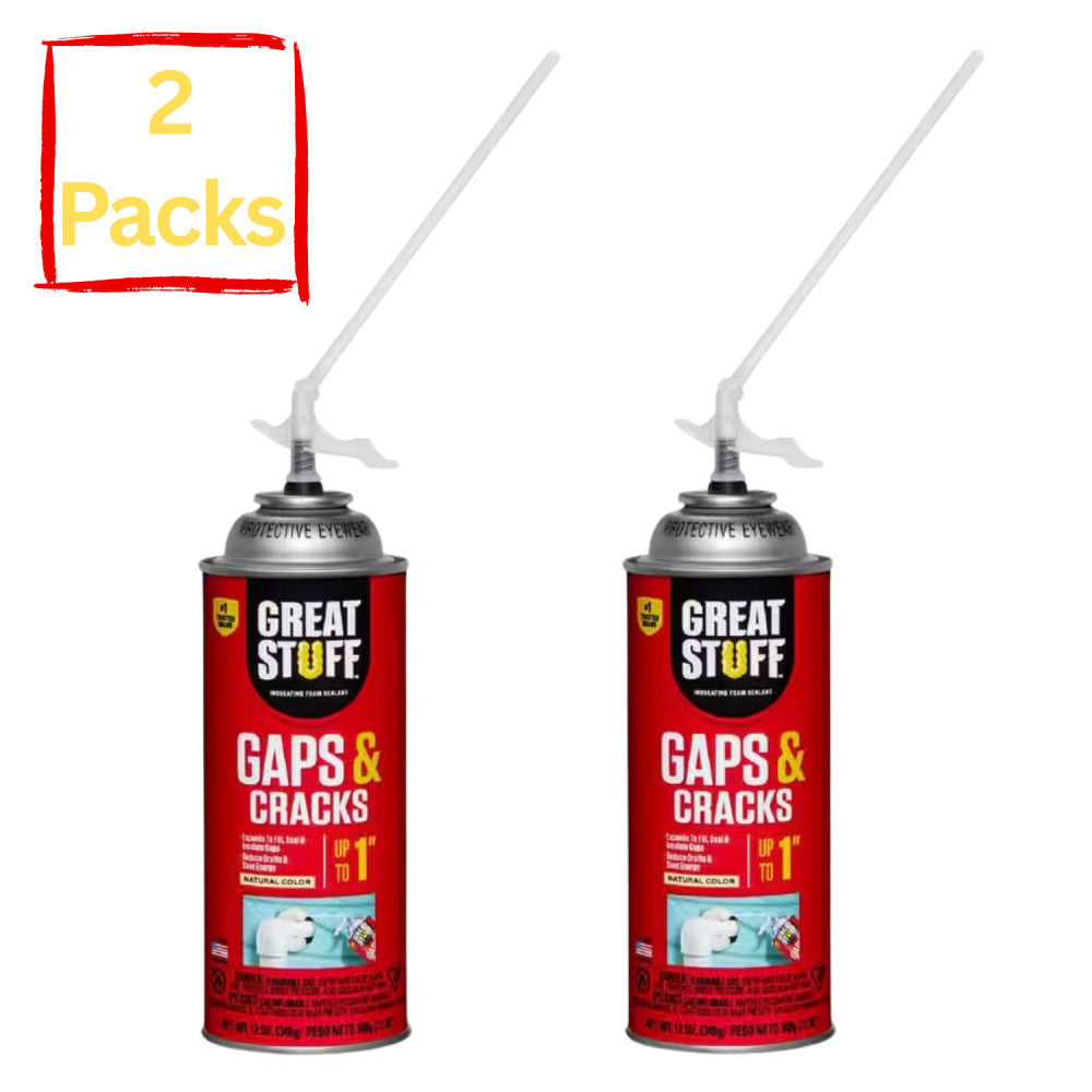 Great Stuff 12 Oz. Gaps and Cracks Insulating Spray Foam Sealant (2-Pack)