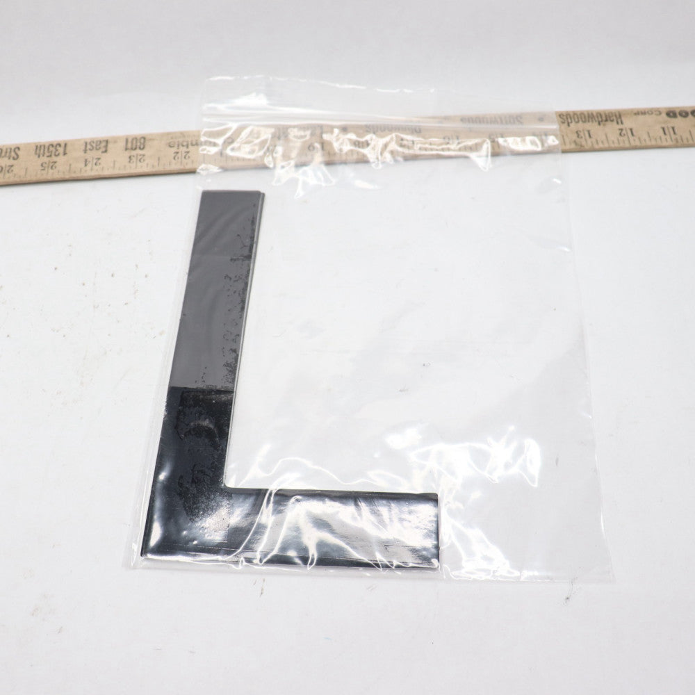 (10-Pk) Letter Label L Non-Reflective Gothic Die Cut Black 8"