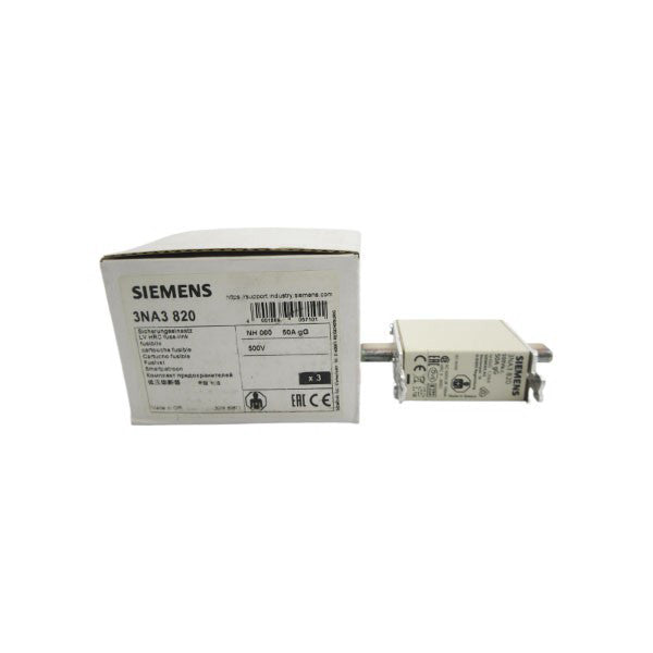 SIEMENS 3NA3820 500V 50A (PKG OF 3) NSMP