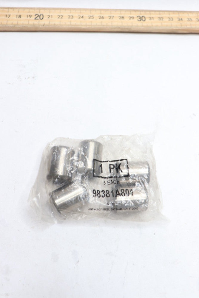 (5-Pk) McMaster Carr Dowel Pin 4140 Alloy Steel 3/4" Diameter x 1" Long 98381A80