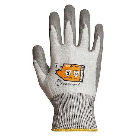 Superior Glove S18tafgpu-11 Knit Gloves, Cut Level A4 ,Dipped ,Polyurethane