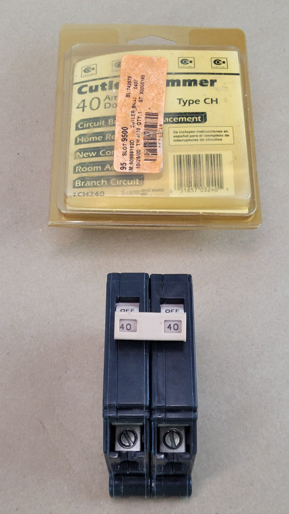 Cutler Hammer CH240 Circuit Breaker 40A 2P Type CH 120/240V