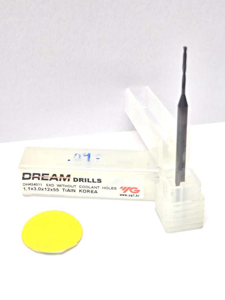 YG-1 DREAM DRILL CARBIDE*DH424011* 1.1 X 3 X 12 X 55