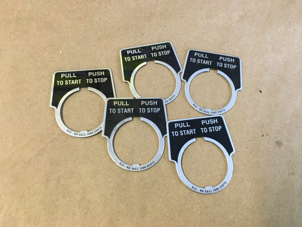 Square D Push Button Legend Plate Class 9001 Type KN-379 (Pack of 5) (KB)