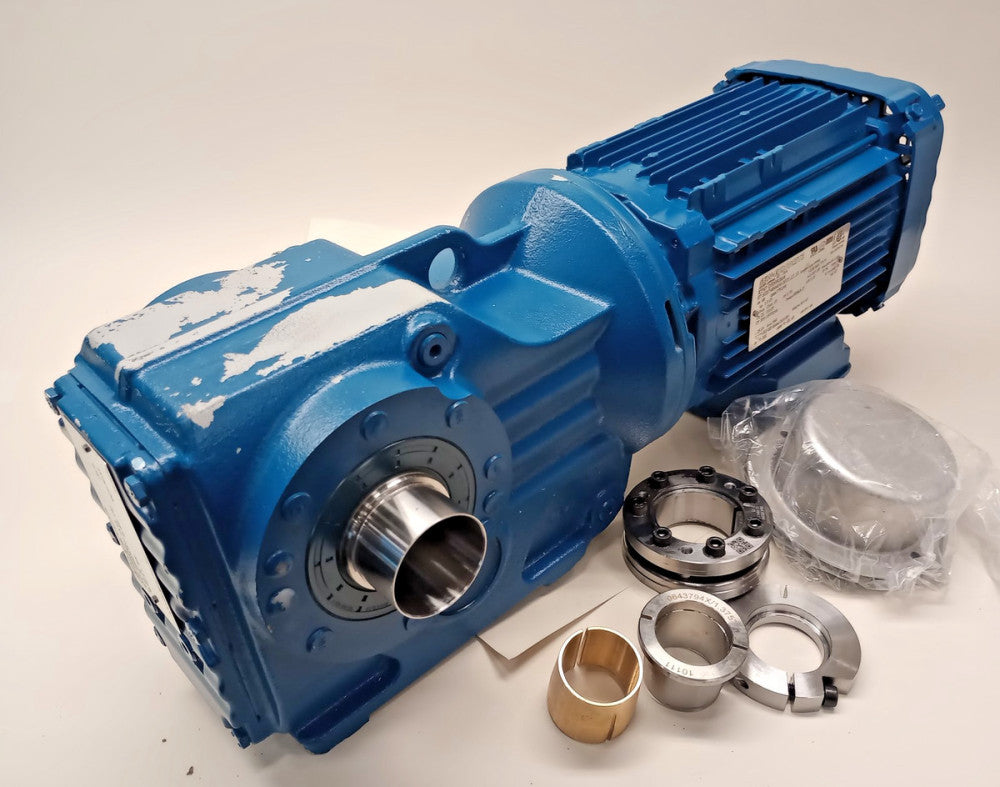SEW EuroDrive KT47-DRN80M4/DH-25.91 Gear Motor 3ph 1hp 1751/68rpm Ratio 25.91:1