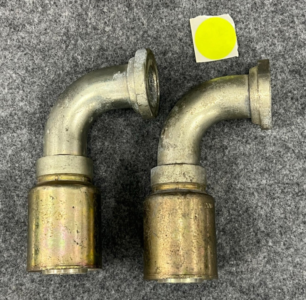 WEATHERHEAD HYDRAULIC HOSE FITTING 68034992 HOSE SIZE 1-1/4" OD 2-1/8" LOT OF 2