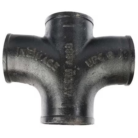 Zoro Select 221862 Sanitary Cross No-Hub Sanitary Cross, 4" Pipe, Female