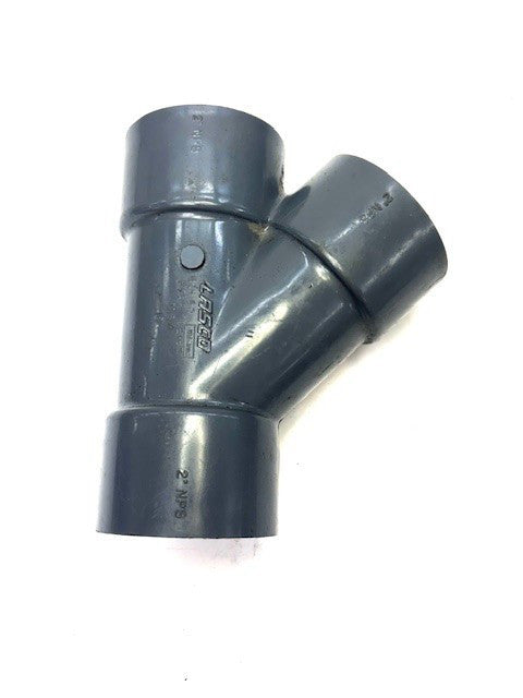 LASCO D2467 2" X 2" X 2" PVC DWV 45 DEGREE WYE FITTING
