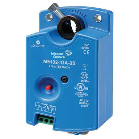 Johnson Controls M9104-Aga-3S Electric Actuator,35 In.-Lb.,-4 To 140