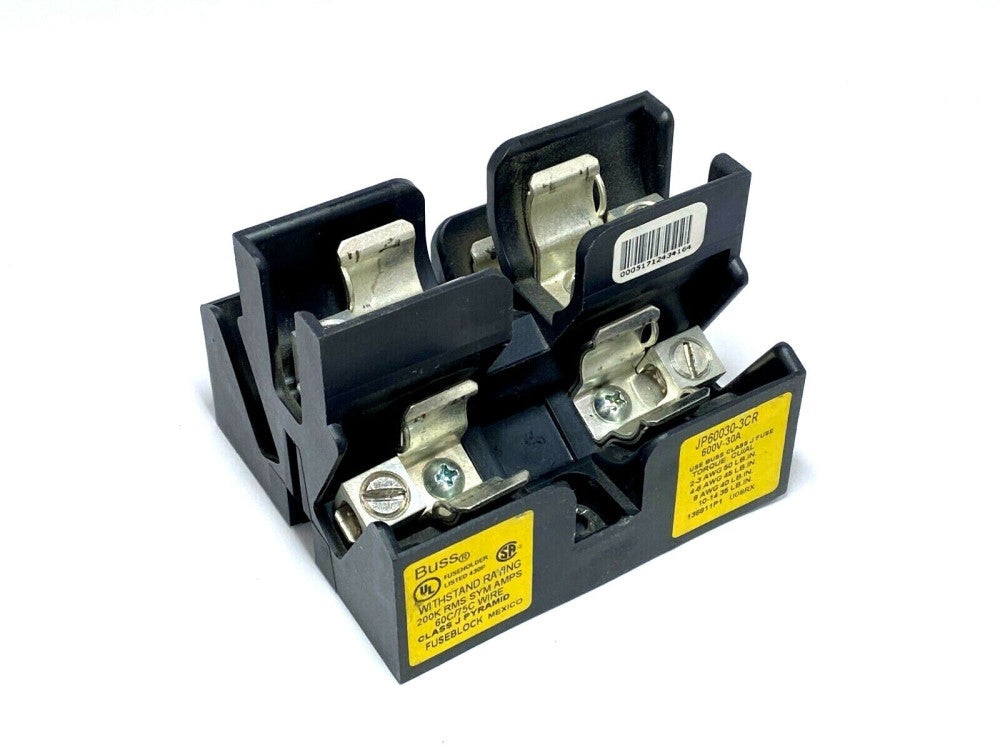 Buss JP60030-3CR Fuse Holder Fuseblock 600V 30A Class J Pyramid
