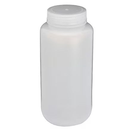 Globe Scientific 7021000 Bottle, Wide Mouth, Round, Ldpe, 1000Ml,Pk6