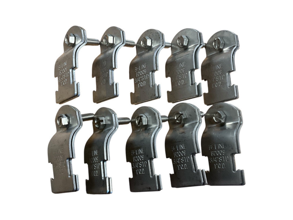 PACK OF 10 EATON B-Line B2009 Pipe Clamp 3/4 Stainless Steel