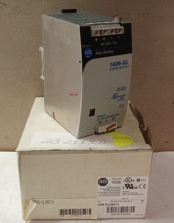 NEW ALLEN BRADLEY 1606-XLDNET4 A DC POWER SUPPLY 120/240 VAC IN 24 VDC OUT