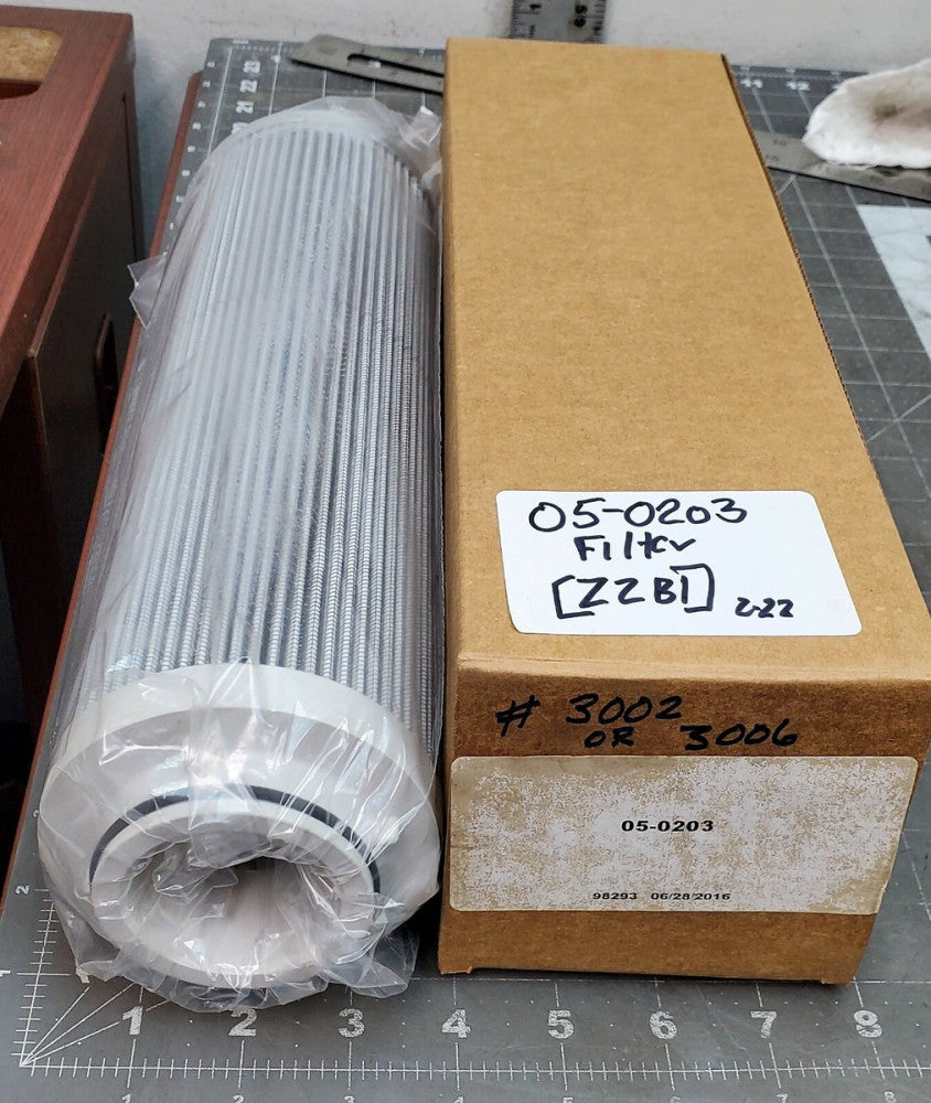 12.66” X 3.62” PLEATED 10 MICRON MICROGLASS FILTER ELEMENT FMC 05-0203 [Z2B1] 
