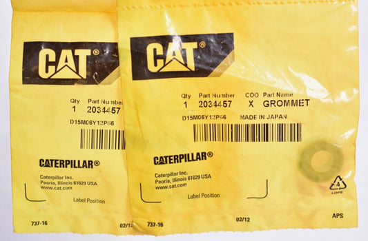 2 Count OEM CAT Caterpillar Rubber Grommets  203-4457  2034457
