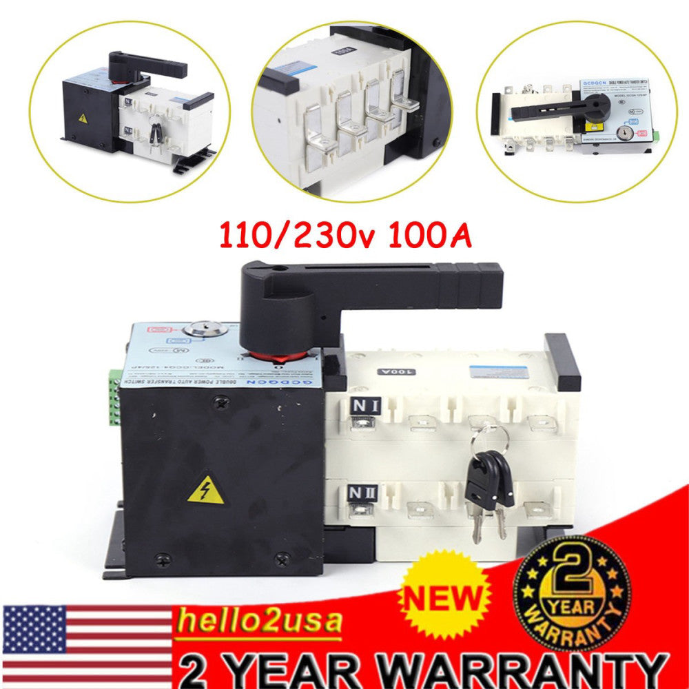 100A 4P Dual Power Automatic Changeover Transfer Switch Isolation Type US