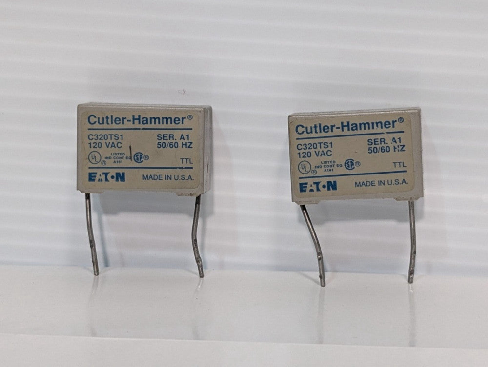 (2) Eaton Cutler Hammer C320TS1 Transient Suppressor Ser. A1 120 VAC