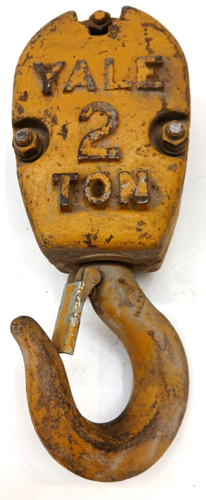 YALE 2 TON HOIST HOOK OAL 12" HOOK LENGTH 4-5/8" HOOK WIDTH 4-1/2"