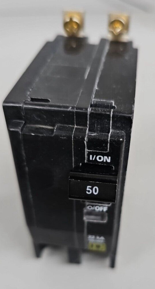NEW TAKE OUT Square D QOB250VH 22K Circuit Breaker 50 Amp 2P Bolt On. Type QOB