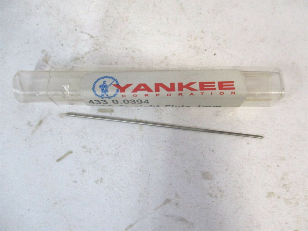 Yankee (433-0.0394) 1.0008" x 1/2" x 2-1/2" OAL HSS 4-Flute Chucking Reamer 