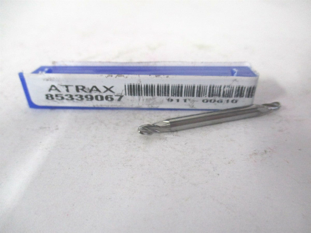 Atrax (85339067) 3/32" x 3/16" x 1/8" x 1-1/2" 4Fl Solid Carbide Ball End Mill 